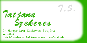 tatjana szekeres business card